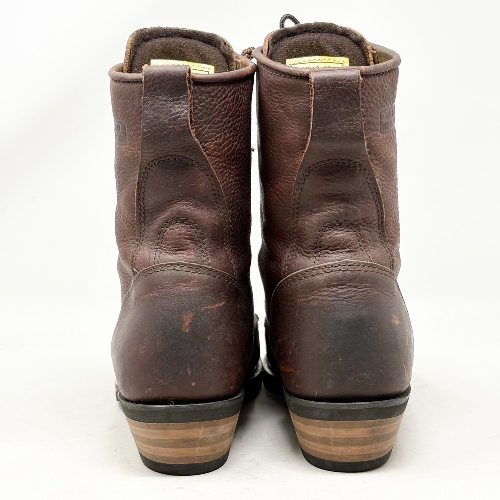 Ad-Tec 1173 Mens Size 9.5 Wide Brown Oil Tanned Leather Kiltie Logger Boots - Picture 4 of 14
